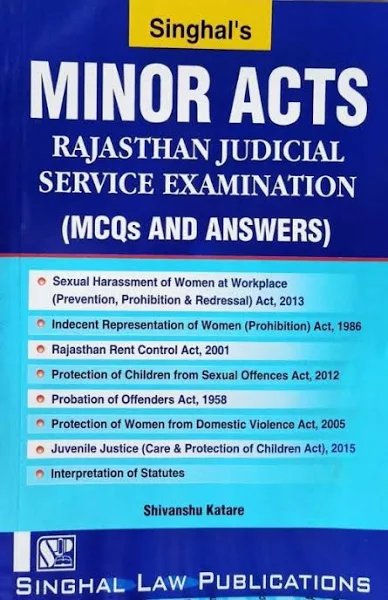 Singhal'S Minor Acts Rajasthan Judicial Service Examination Mcqs And Answers Singhal'S Minor Acts Rajasthan Judicial Service Examination Mcqs And Answers