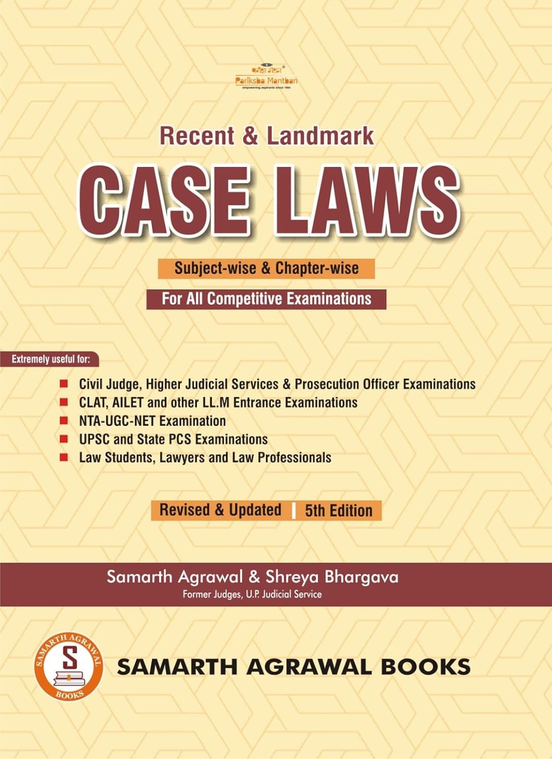 Recent and landmark case laws ( subject Wise and chapter wise ) for all competitive examinations Edition 5th Year 2024 Paperback – 1 January 2024 Recent and landmark case laws ( subject Wise and chapter wise ) for all competitive examinations Edition 5th Year 2024 Paperback – 1 January 2024