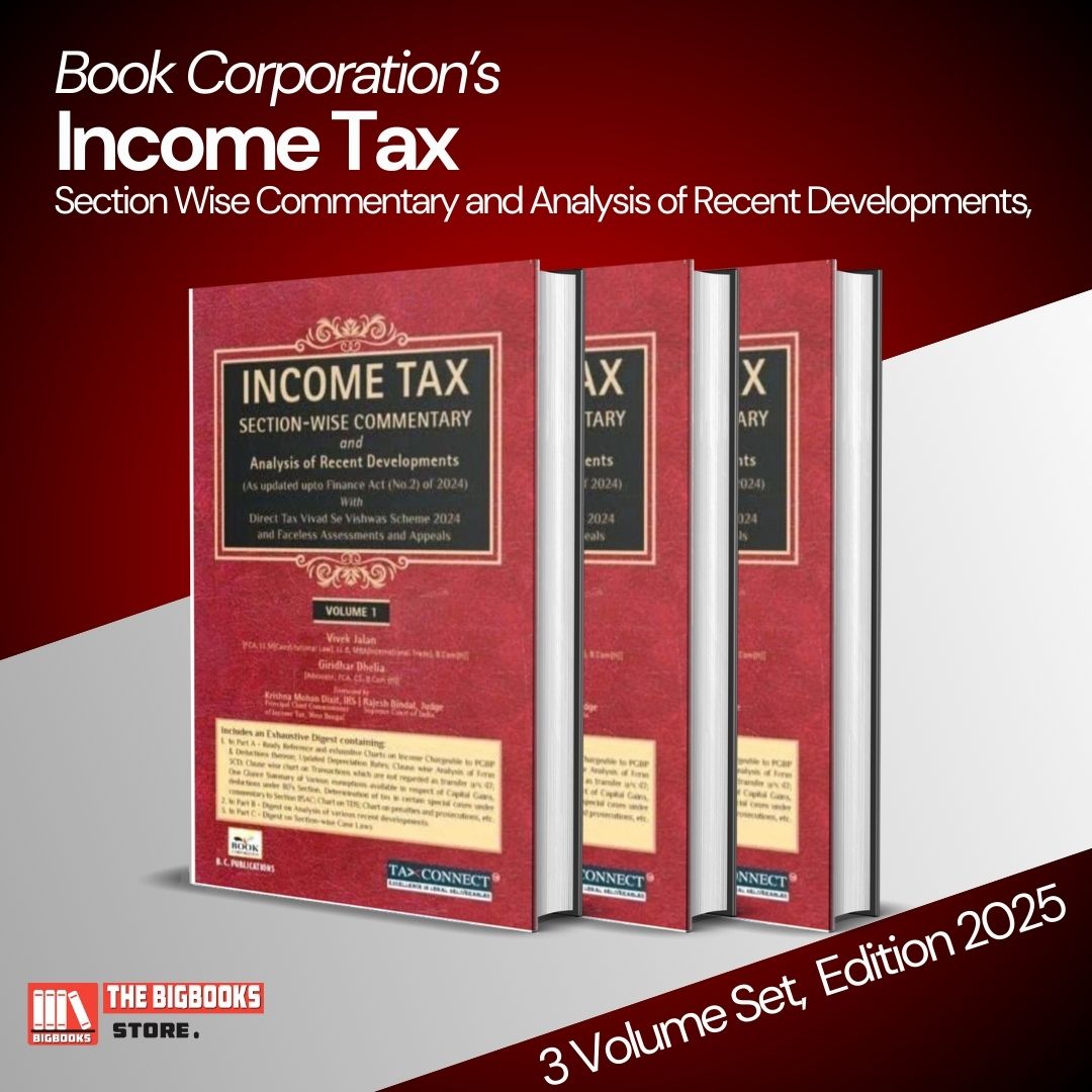 Book Corporation Income Tax Section Wise Commentary and Analysis of Recent Developments (Set of 3 Volume) By CA Vivek Jalan Edition 2025