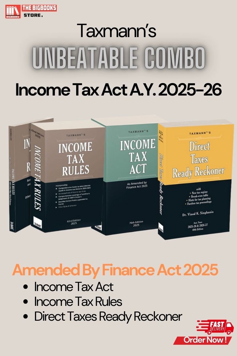 Taxmann COMBO of 3- Income Tax Act A.Y. 2025-26