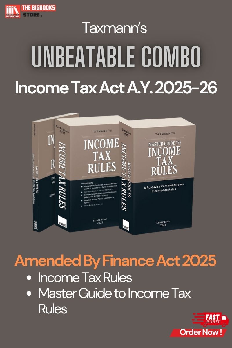 Taxmann COMBO – Income Tax Act & Master Guide to Income Tax Rules (A.Y. 2025-26)