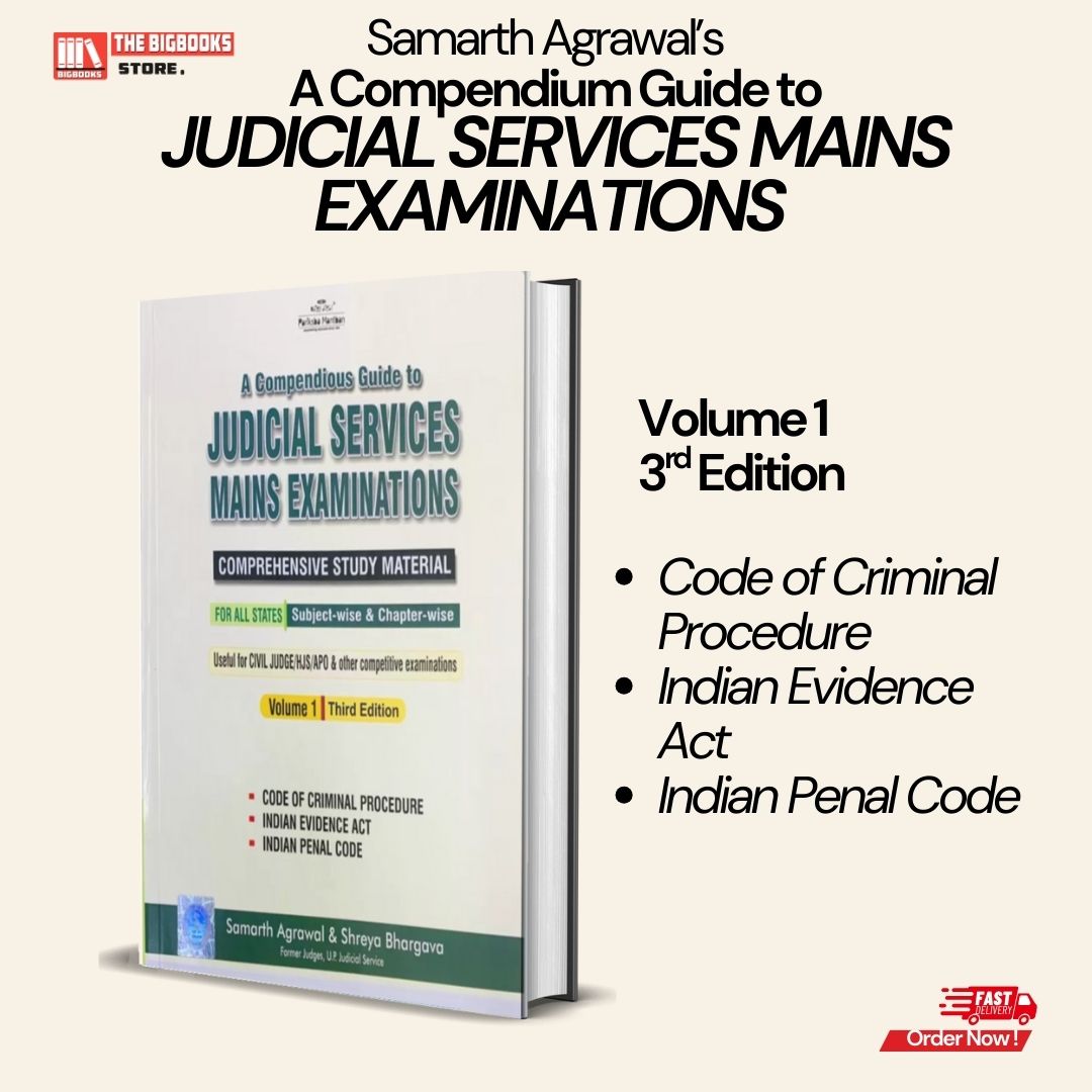 Samarth Agrawal’s A Compendious Guide to Judicial Services Mains Examination Volume-1 – 3rd Edition 2024, Paperback
