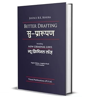 Vinod's Better Drafting Including New Criminal Law Diglot ( English-Hindi ) - Edition 2025