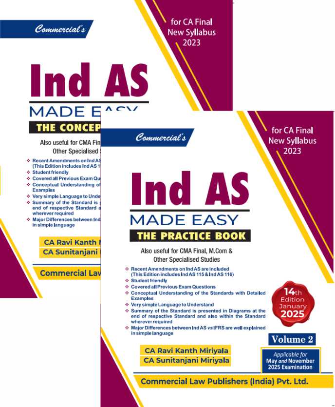 Commercial's Ind As Made Easy (Set of 2 Vols)  For CA Final - 14th Edition 2025