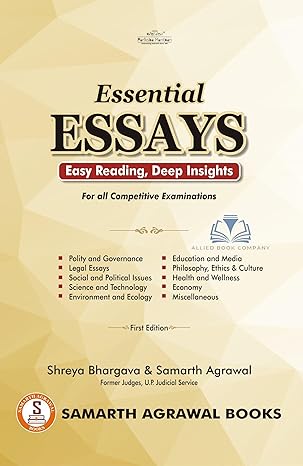 Samarth's Essential Essays, Esay Reading, Deep Insights For All Competitive Examinations - 1st Edition 2024 Samarth's Essential Essays, Esay Reading, Deep Insights For All Competitive Examinations - 1st Edition 2024