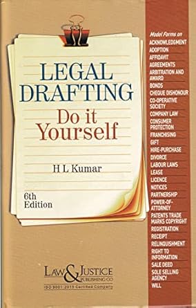 Law&Justice's Legal Drafting (Do it yourself) - 6th Edition 2025