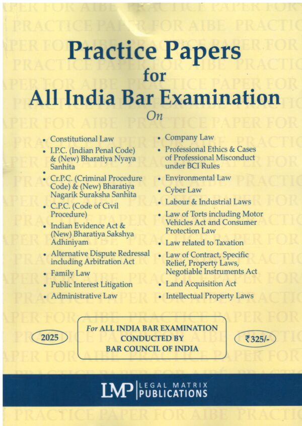 LMP's Practice Papers For All India Bar Examination (AIBE) - Edition 2025