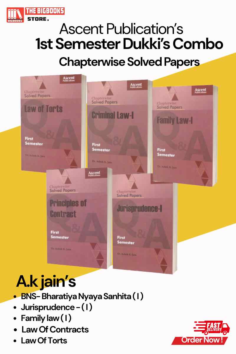 AK Jain's Chapterwise Solved Papers Jurisprudence-1, Law of Torts, Criminal Law-1, Family Law-1, Principles of Contract - Edition 2025 AK Jain's Chapterwise Solved Papers Jurisprudence-1, Law of Torts, Criminal Law-1, Family Law-1, Principles of Contract - Edition 2025