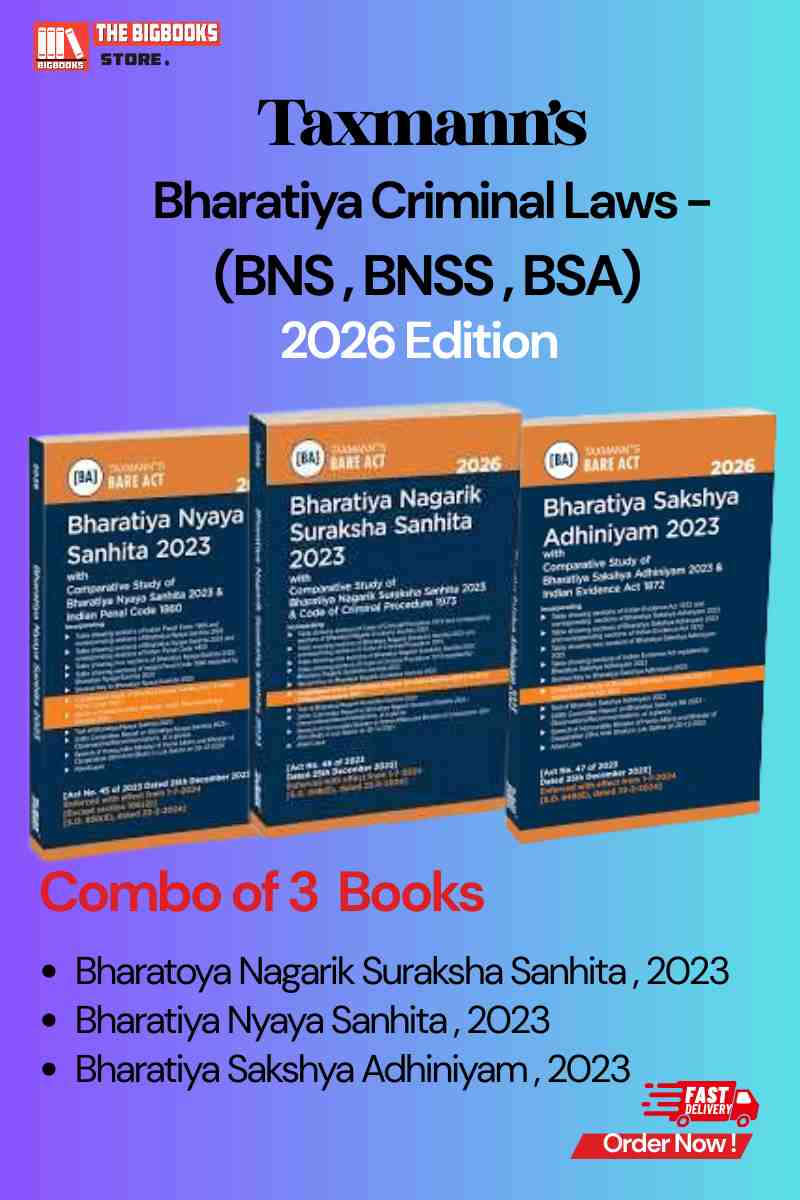 Taxmann's Combo of New Criminal Laws Bare Act (BNS, BNSS, BSA)  with Comparative Study  (English) - Edition 2026