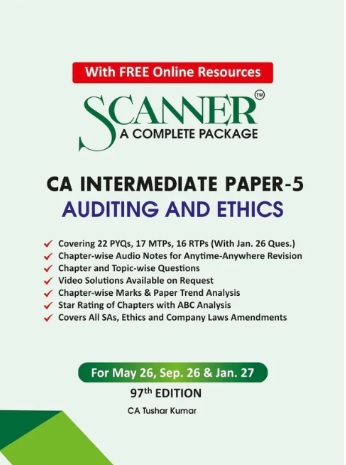 Scanner CA Inter ( Group -2 ) Paper-5 ( Auditing and Ethics ) For May 26, Sep.26 & jan . 27 - 97th Edition 2026