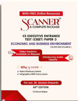 Scanner CSEET Paper-3 ( Economic and Business Environment ) Jun .26 & Dec .26 - Edition 2026