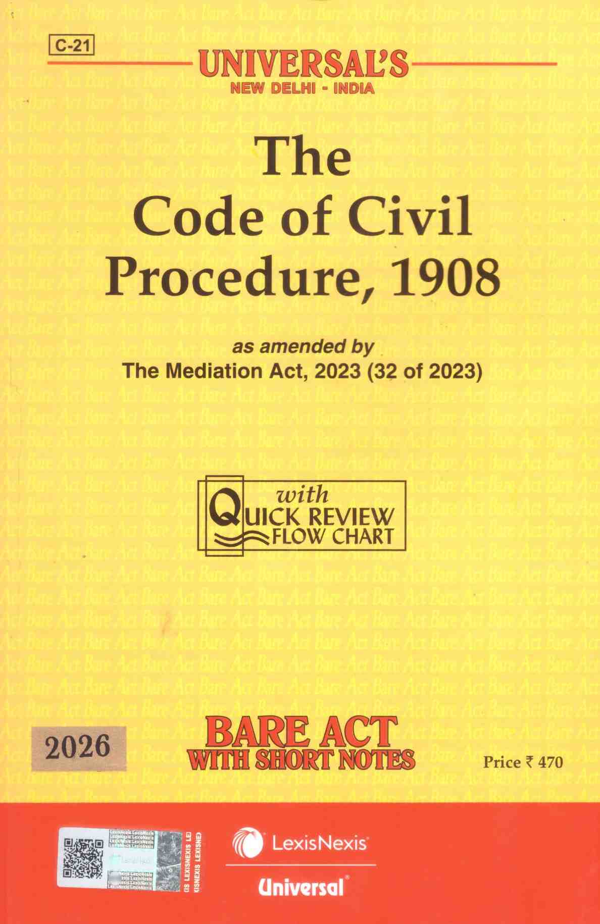 Lexis Nexis's The Code Of civil Procedure ,1908 ( Cpc) Bare act - Edition 2026 Lexis Nexis's The Code Of civil Procedure ,1908 ( Cpc) Bare act - Edition 2026