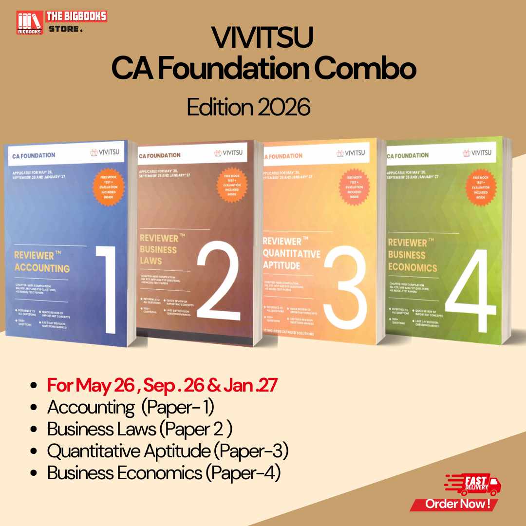 VIVITSU's  CA Foundation  Combo ( Accounting, Business Law, Quantitat Aptitude,Business Economics May '26 Sep 36 and jan '27) - 4th Edition 2026