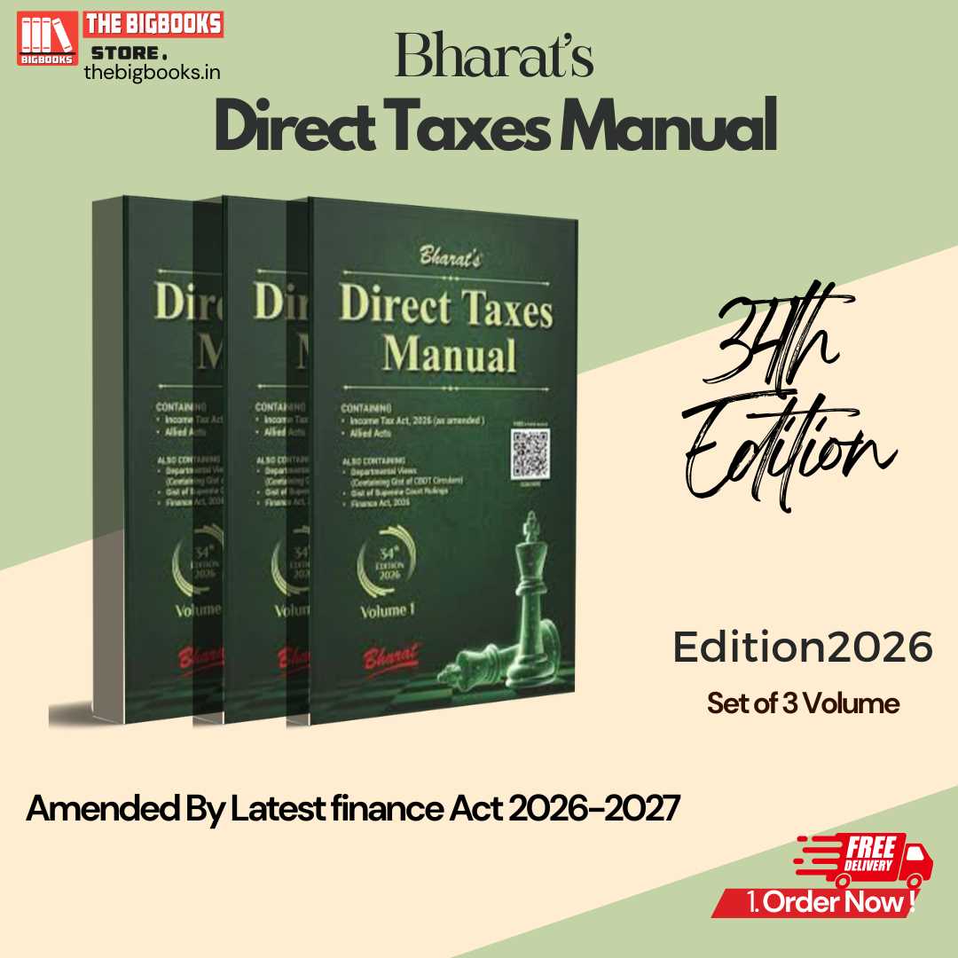 Bharat's Direct Taxes Manual ( Set of 3 Vols ) - 34th Edition 2026 Bharat's Direct Taxes Manual ( Set of 3 Vols ) - 34th Edition 2026