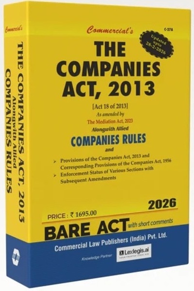 Commercial's The Companies Act, 2013 along with Allied Companies Rules - Edition 2026