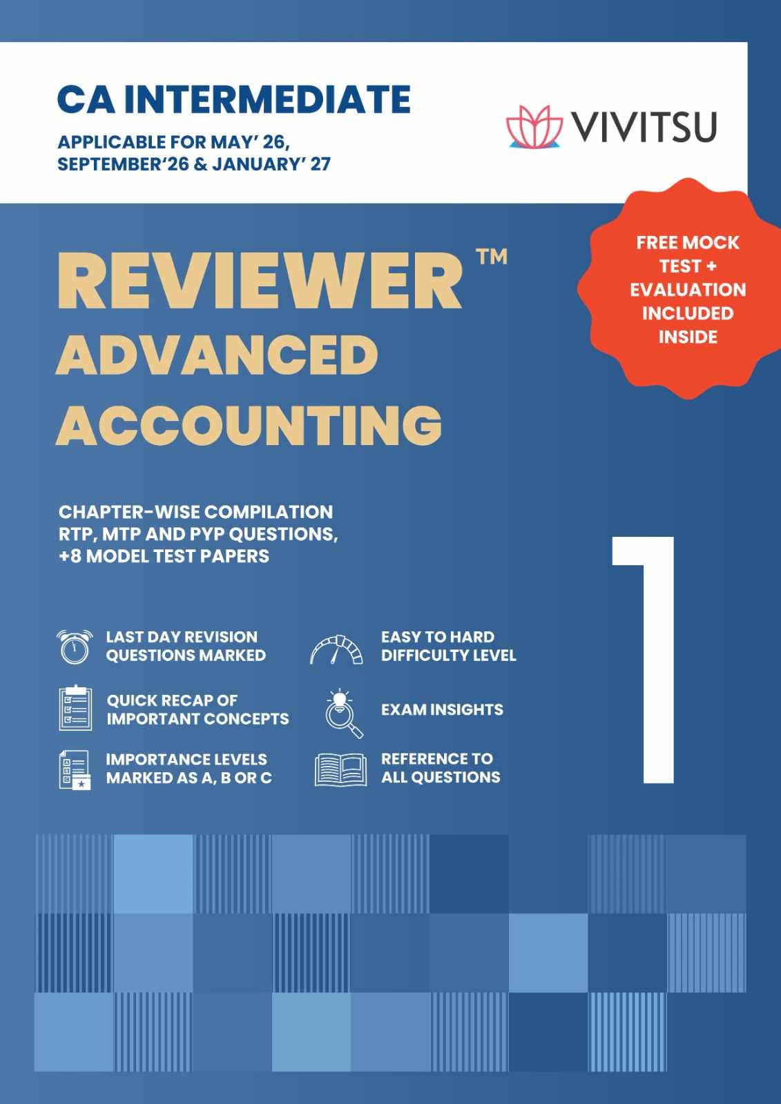 Vivitsu's CA Intermediate Reviewer Accounting Applicable For May ,26 Sep ,26 and Jan, 27 - 9th Edition 2026
