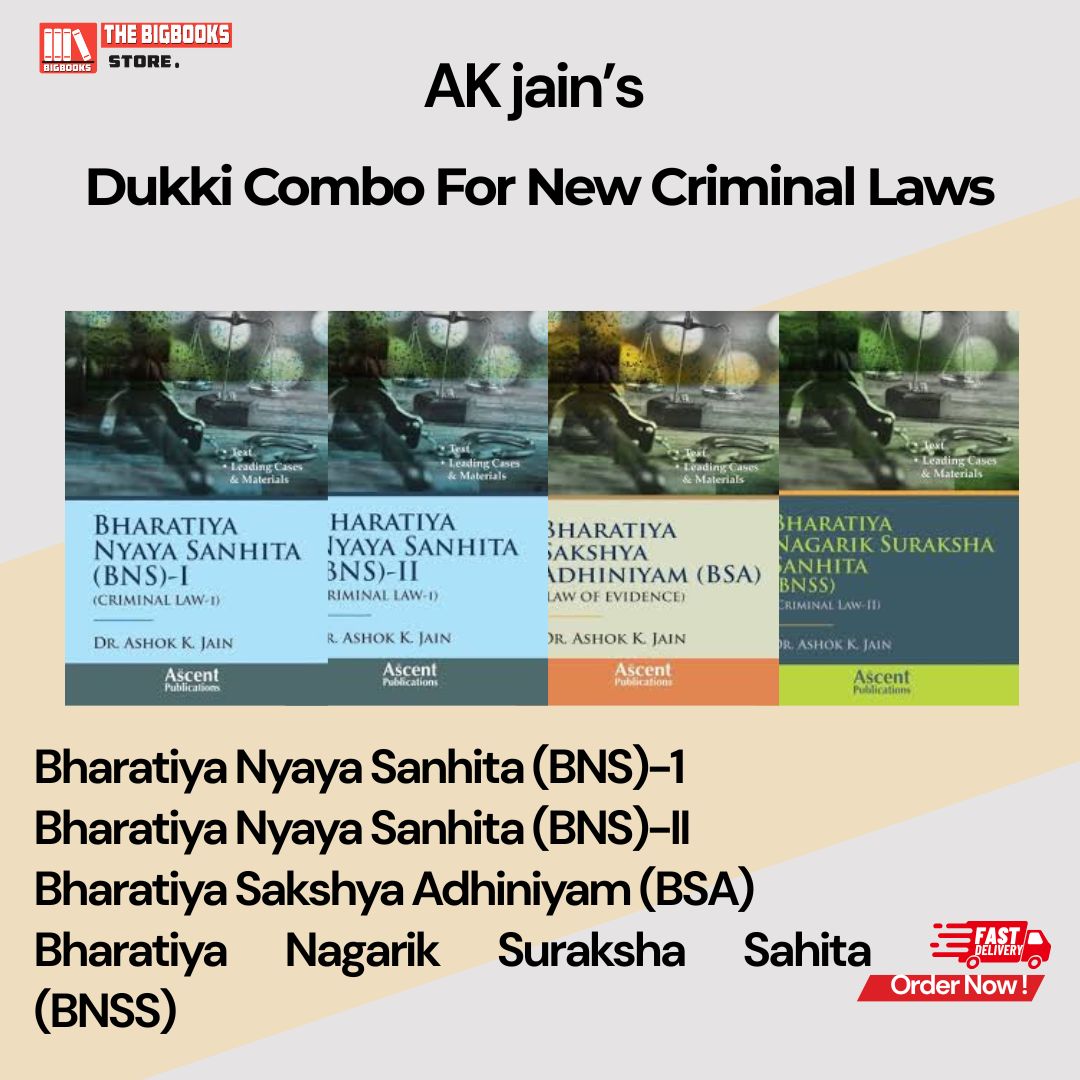 A K jain's Dukki combo New Criminal law BNS-I , BNSS, BSA, BNS-II - Edition 2026 A K jain's Dukki combo New Criminal law BNS-I , BNSS, BSA, BNS-II - Edition 2026