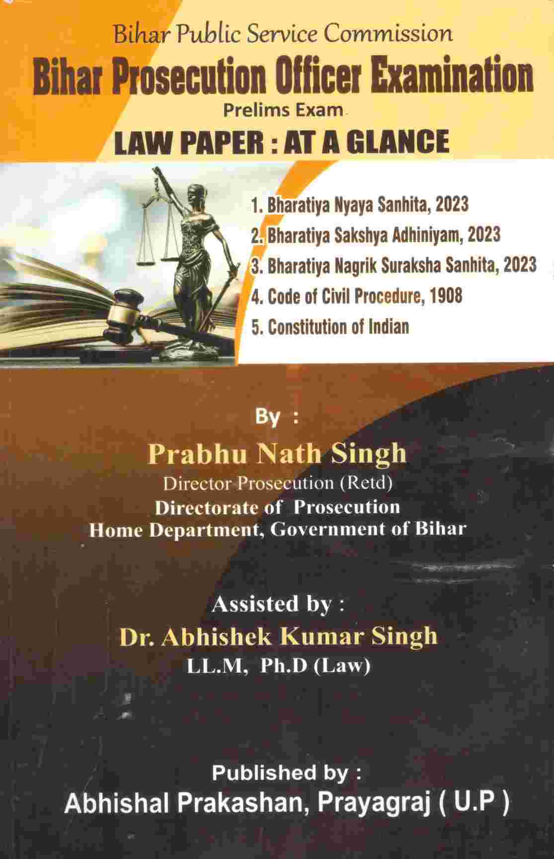 Bihar prosecution Officer Examination Prelims Exam Law Paper : ay A Glance - Edition 2026