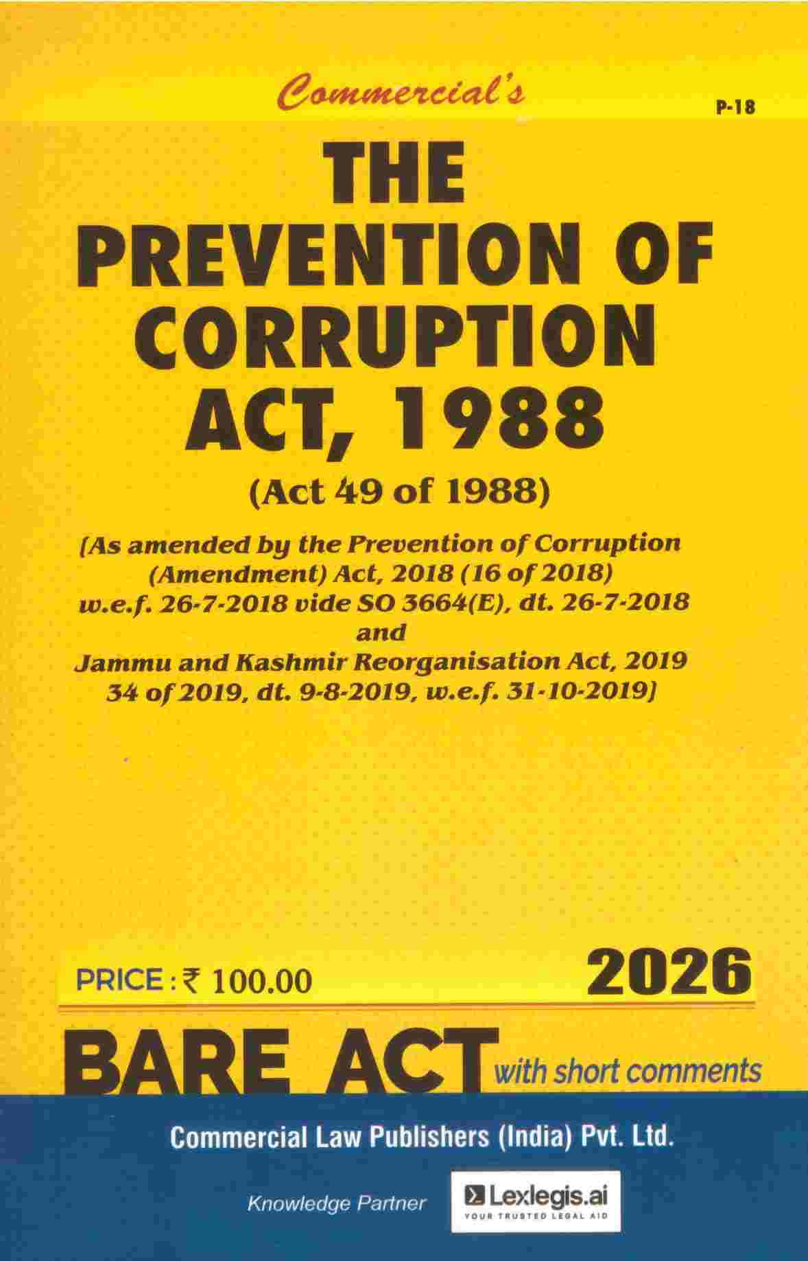 Commercial's The Prevention of Corruption Act - Edition 2026 Commercial's The Prevention of Corruption Act - Edition 2026