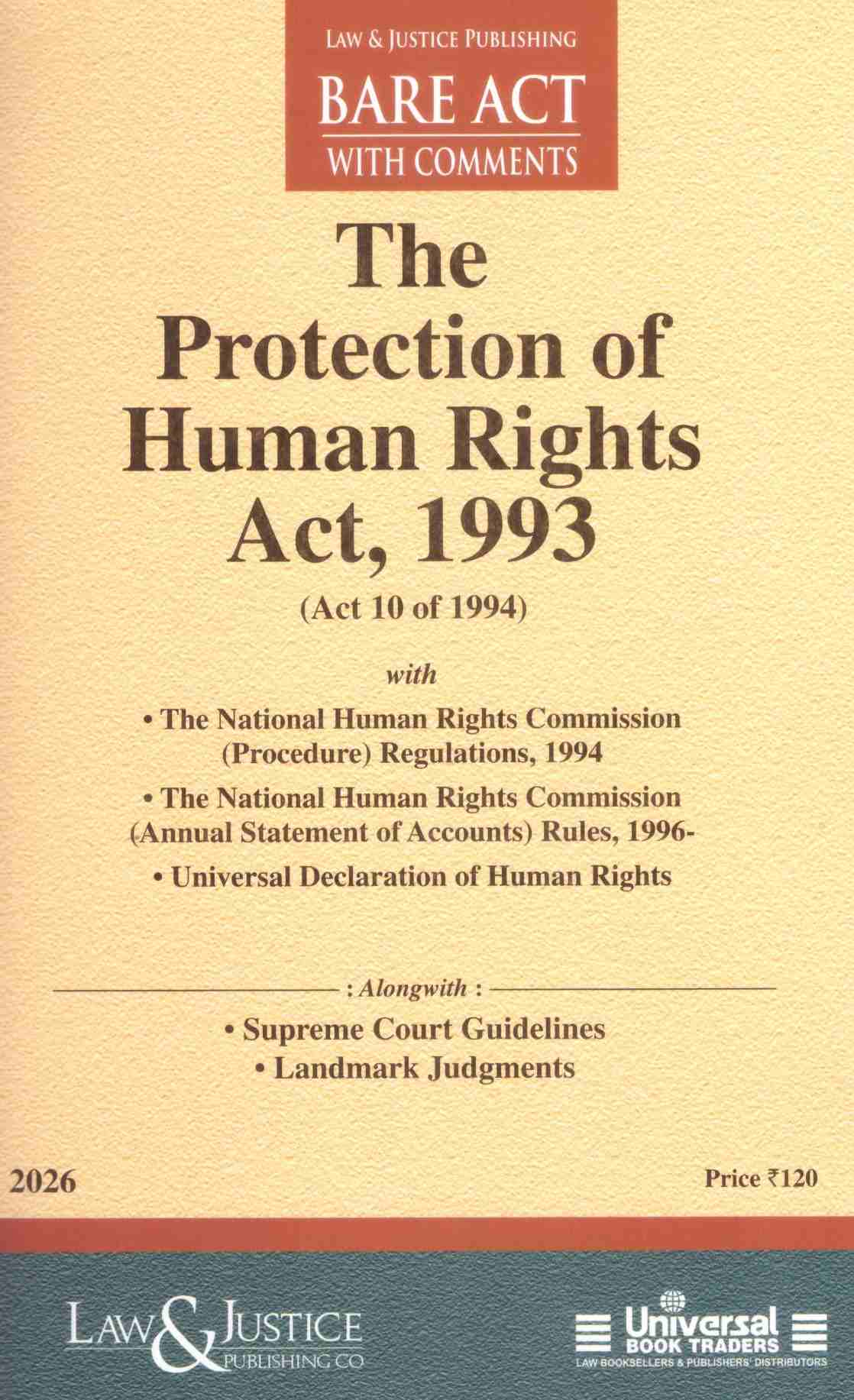 L&J's The Protection Of Human Right Act, 1993 - Edition 2026 L&J's The Protection Of Human Right Act, 1993 - Edition 2026