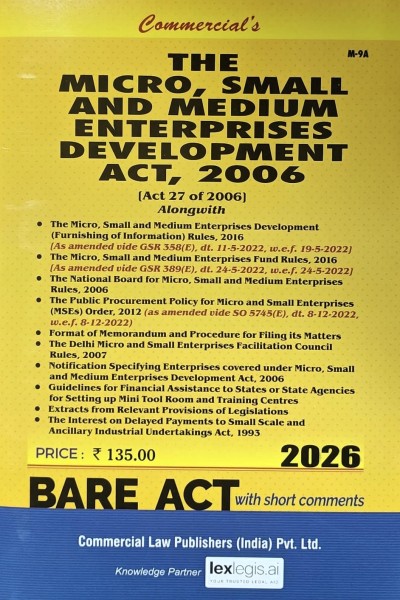Commercial's The Micro, Small and Medium Enterprises Development Act, 2006 Commercial's The Micro, Small and Medium Enterprises Development Act, 2006