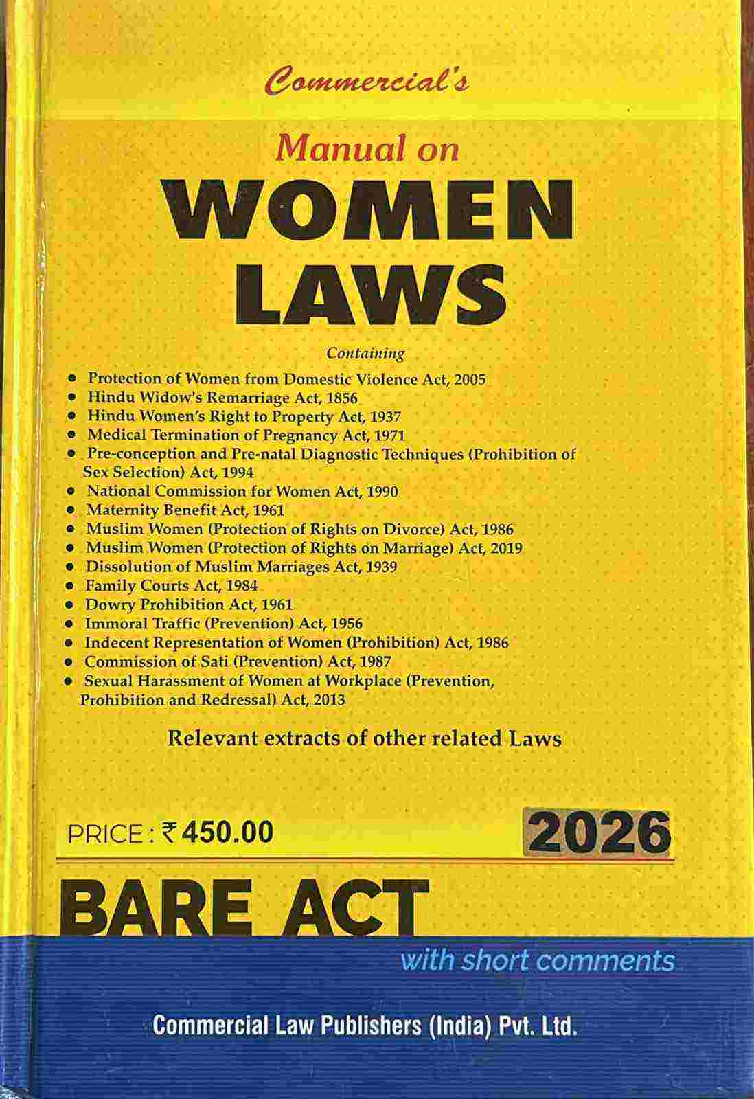 Commercial's Manaul on Woman Laws - Edition 2026